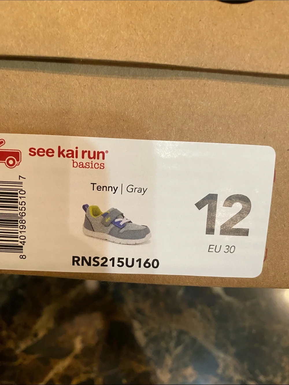 See Kai Run Gray, Blue & Neon Yellow Kids Sneakers